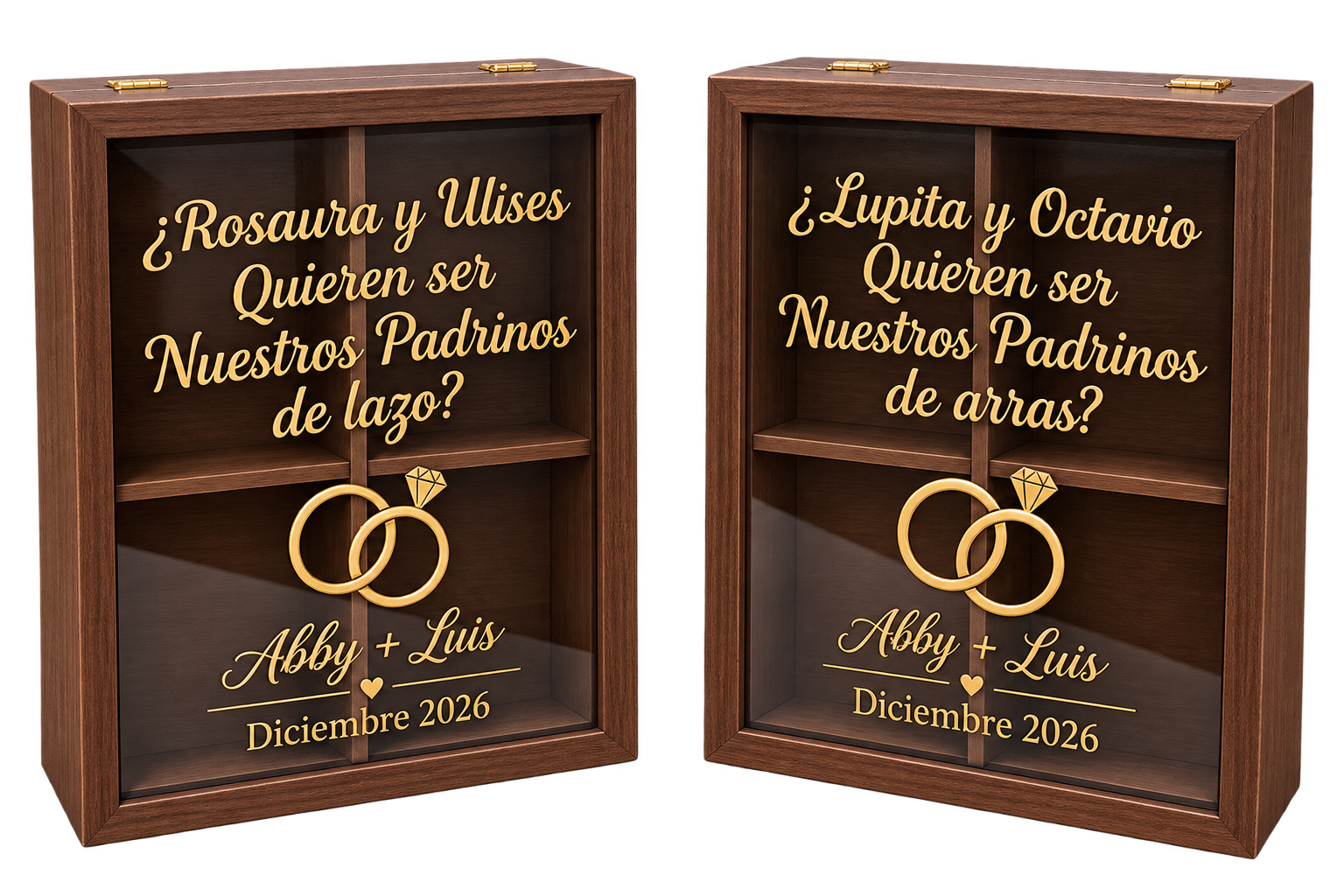 Centro de mesa con caja